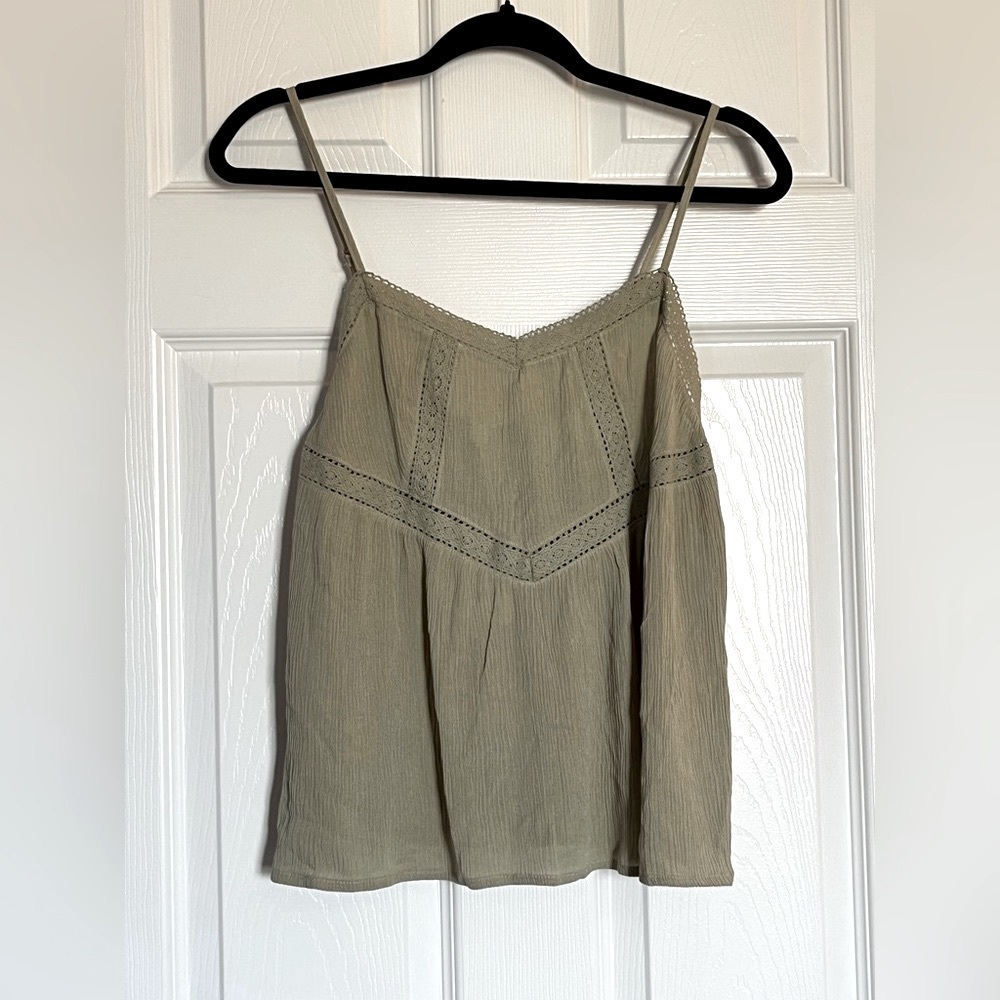 Hippie Rose Woven Tank | Size Medium | Dusty Pear